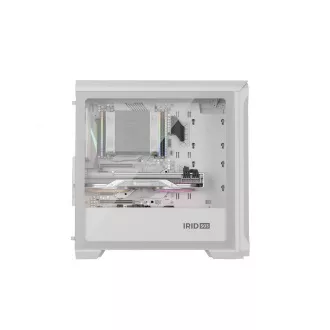 Computergehäuse Genesis IRID 503 ARGB LITE/Mini Tower/Transparent/Weiß