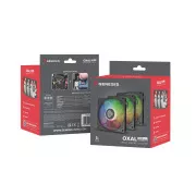 Lüfter Genesis OXAL 120 ARGB, 3er-Pack, schwarz