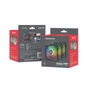 Lüfter Genesis OXAL 120 ARGB, 3er-Pack, schwarz