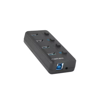 Natec Mantis 2 aktiver Hub mit Ladefunktion 4x USB 3.0 HUB, Schalter, Netzgerät Natec Mantis 2 aktiver Hub mit Ladefunktion 4x USB 3.0 HUB, Schalter, Netzgerät