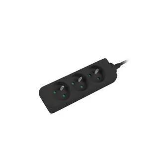 Verlängerungskabel Lanberg PS0, 3 Steckdosen, 1,5m, schwarz