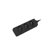 Verlängerungskabel Lanberg PS0, 3 Steckdosen, 3m, schwarz