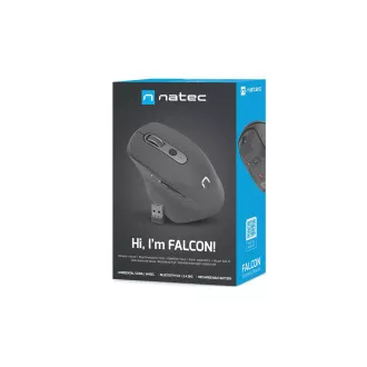 Natec Optische Maus FALCON/Büro/Optisch/Rechtshänder/3 200 DPI/Kabellos Bluetooth/Schwarz Natec Optische Maus FALCON/Büro/Optisch/Rechtshänder/3 200 DPI/Kabellos Bluetooth/Schwarz