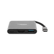 Natec Multiport-Adapter Fowler MINI USB-C PD, USB 3.0, HDMI 4K