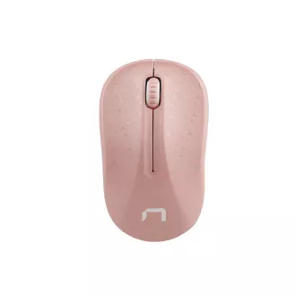 Natec Optische Maus TOUCAN/1600 DPI/Test/Optisch/1 600 DPI/Kabellos USB/Weiß-Rosa
