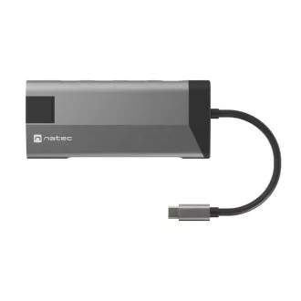Natec Multiport-Adapter FOWLER PLUS HUB 8v1, USB 3.0 3X, HDMI 4K, USB-C PD, RJ45, SD, MICRO Natec Multiport-Adapter FOWLER PLUS HUB 8v1, USB 3.0 3X, HDMI 4K, USB-C PD, RJ45, SD, MICRO