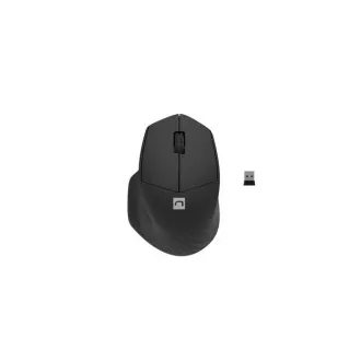 Natec optische Maus SISKIN 2/Büro/Optisch/Rechtshänder/1 600 DPI/USB BT/Schwarz