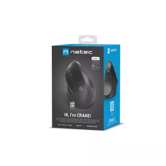 Natec CRAKE 2/Büro/Optisch/Linkshänder/2 400 DPI/USB BT/Schwarz Natec CRAKE 2/Büro/Optisch/Linkshänder/2 400 DPI/USB BT/Schwarz