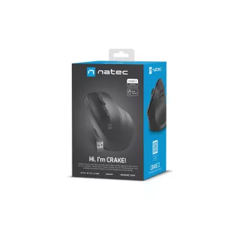 Natec CRAKE 2/Büro/Optisch/Rechtshänder/2 400 DPI/USB BT/Schwarz Natec CRAKE 2/Büro/Optisch/Rechtshänder/2 400 DPI/USB BT/Schwarz