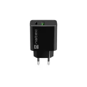Universal-Ladegerät Natec RIBERA 20W 1X USB-A   1X USB-C, schwarz