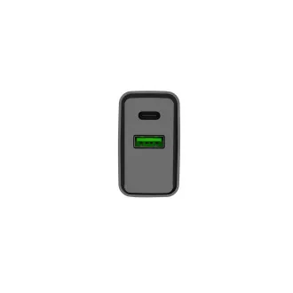 Universal-Ladegerät Natec RIBERA 20W 1X USB-A 1X USB-C, schwarz Universal-Ladegerät Natec RIBERA 20W 1X USB-A 1X USB-C, schwarz