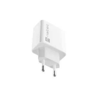 Universal-Ladegerät Natec RIBERA 20W 1X USB-A 1X USB-C, weiß Universal-Ladegerät Natec RIBERA 20W 1X USB-A 1X USB-C, weiß