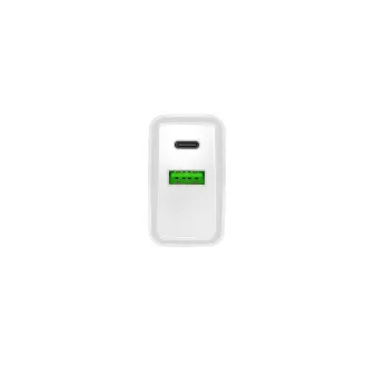 Universal-Ladegerät Natec RIBERA 20W 1X USB-A 1X USB-C, weiß Universal-Ladegerät Natec RIBERA 20W 1X USB-A 1X USB-C, weiß
