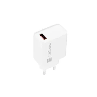 Universal-Ladegerät Natec RIBERA 18W 1X USB-A, weiß Universal-Ladegerät Natec RIBERA 18W 1X USB-A, weiß