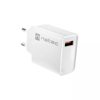 Universal-Ladegerät Natec RIBERA 18W 1X USB-A, weiß Universal-Ladegerät Natec RIBERA 18W 1X USB-A, weiß