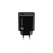 Natec RIBERA 18W 1X USB-A Universal-Ladegerät, schwarz