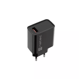 Natec RIBERA 18W 1X USB-A Universal-Ladegerät, schwarz Natec RIBERA 18W 1X USB-A Universal-Ladegerät, schwarz