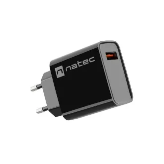 Natec RIBERA 18W 1X USB-A Universal-Ladegerät, schwarz Natec RIBERA 18W 1X USB-A Universal-Ladegerät, schwarz