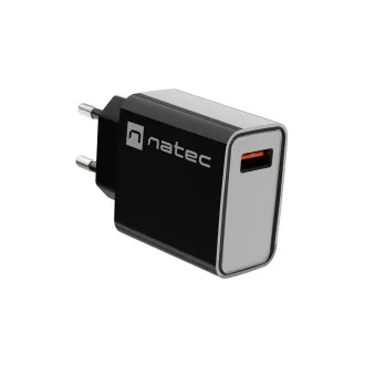 Natec RIBERA 18W 1X USB-A Universal-Ladegerät, schwarz Natec RIBERA 18W 1X USB-A Universal-Ladegerät, schwarz