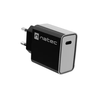 Natec RIBERA 20W 1X USB-C Universal-Ladegerät, schwarz