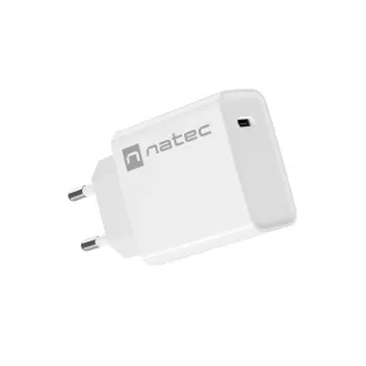 Natec RIBERA 20W 1X USB-C Universal-Ladegerät, weiß