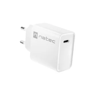 Natec RIBERA 20W 1X USB-C Universal-Ladegerät, weiß