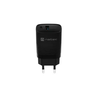 Universal USB-Ladegerät Natec RIBERA GaN 30 W, 1X USB-A, 1X USB-C, schwarz Universal USB-Ladegerät Natec RIBERA GaN 30 W, 1X USB-A, 1X USB-C, schwarz