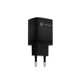 Universal USB-Ladegerät Natec RIBERA GaN 30 W, 1X USB-A, 1X USB-C, schwarz Universal USB-Ladegerät Natec RIBERA GaN 30 W, 1X USB-A, 1X USB-C, schwarz