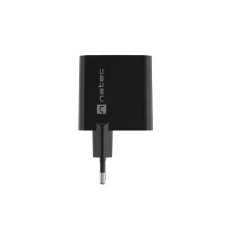 Universal USB-Ladegerät Natec RIBERA GaN 45W, 1X USB-A, 1X USB-C, schwarz Universal USB-Ladegerät Natec RIBERA GaN 45W, 1X USB-A, 1X USB-C, schwarz