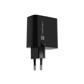 Universal USB-Ladegerät Natec RIBERA GaN 45W, 1X USB-A, 1X USB-C, schwarz Universal USB-Ladegerät Natec RIBERA GaN 45W, 1X USB-A, 1X USB-C, schwarz