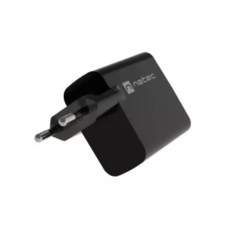 Universal USB-Ladegerät Natec RIBERA GaN 45W, 1X USB-A, 1X USB-C, schwarz Universal USB-Ladegerät Natec RIBERA GaN 45W, 1X USB-A, 1X USB-C, schwarz