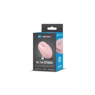 Maus Natec STORK/Büro/Optisch/1 600 DPI/Kabellos USB/Rosa Maus Natec STORK/Büro/Optisch/1 600 DPI/Kabellos USB/Rosa