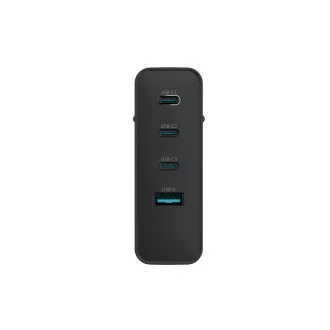 Universal USB-Ladegerät Natec GaN 100W, 3X USB-C, 1X USB-A, Schwarz