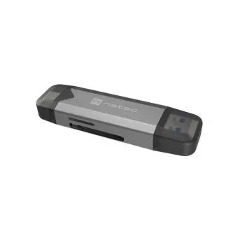 Natec SCARAB 3 USB-A USB-C 3.1 GEN 1/microSD/microSDHC/microSDXC/SD/SDHC/SDXC/T-Flash Kartenleser Natec SCARAB 3 USB-A USB-C 3.1 GEN 1/microSD/microSDHC/microSDXC/SD/SDHC/SDXC/T-Flash Kartenleser