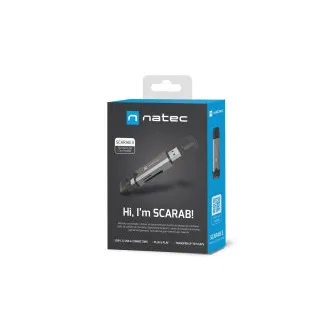 Natec SCARAB 3 USB-A USB-C 3.1 GEN 1/microSD/microSDHC/microSDXC/SD/SDHC/SDXC/T-Flash Kartenleser Natec SCARAB 3 USB-A USB-C 3.1 GEN 1/microSD/microSDHC/microSDXC/SD/SDHC/SDXC/T-Flash Kartenleser