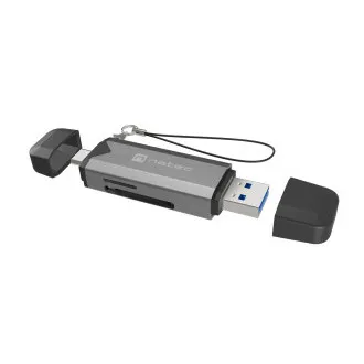 Natec SCARAB 3 USB-A USB-C 3.1 GEN 1/microSD/microSDHC/microSDXC/SD/SDHC/SDXC/T-Flash Kartenleser Natec SCARAB 3 USB-A USB-C 3.1 GEN 1/microSD/microSDHC/microSDXC/SD/SDHC/SDXC/T-Flash Kartenleser
