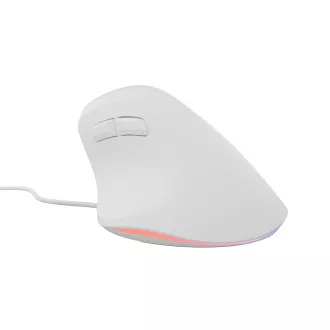 Natec CRAKE 2 PRO Vertikale Maus/Vertikal/Optisch/Rechtshänder/12 400 DPI/Kabellos USB-A/Weiß