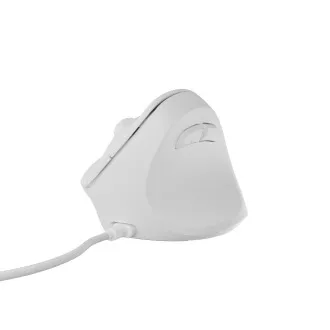 Natec CRAKE 2 PRO Vertikale Maus/Vertikal/Optisch/Rechtshänder/12 400 DPI/Kabellos USB-A/Weiß