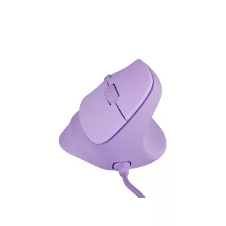 Natec CRAKE 2 PRO Vertikale Maus/Vertikal/Optisch/Rechtshänder/12 400 DPI/Drahtlos USB-A/Violett