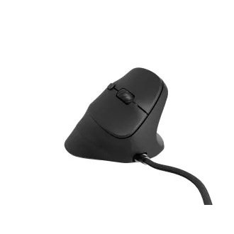 Natec CRAKE 2 PRO Vertikale Maus/Vertikal/Optisch/Rechtshänder/12 400 DPI/Kabellos USB-A/Schwarz