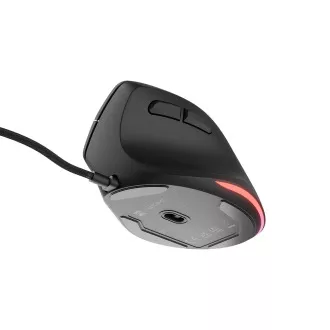 Natec CRAKE 2 PRO Vertikale Maus/Vertikal/Optisch/Rechtshänder/12 400 DPI/Kabellos USB-A/Schwarz