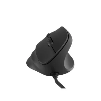 Natec CRAKE 2 PRO Vertikale Maus/Vertikal/Optisch/Rechtshänder/12 400 DPI/Kabellos USB-A/Schwarz