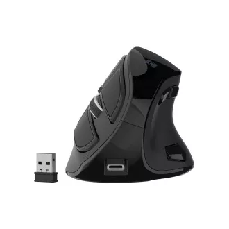Natec EUPHONIE PRO/Vertical/Blue Sense/Rechtshänder/4.000 DPI/USB BT/Schwarz vertikale Funkmaus Natec EUPHONIE PRO/Vertical/Blue Sense/Rechtshänder/4.000 DPI/USB BT/Schwarz vertikale Funkmaus