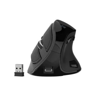 Natec EUPHONIE PRO Vertikale Funkmaus/Vertikal/Blue Sense/Für Rechtshänder/2.400 DPI/USB BT/Schwarz Natec EUPHONIE PRO Vertikale Funkmaus/Vertikal/Blue Sense/Für Rechtshänder/2.400 DPI/USB BT/Schwarz