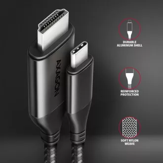 AXAGON RVC-HI2MC, USB-C -> HDMI 2.0a Reduzierstück / Kabel 1,8m, 4K/60Hz HDR10 AXAGON RVC-HI2MC, USB-C -> HDMI 2.0a Reduzierstück / Kabel 1,8m, 4K/60Hz HDR10