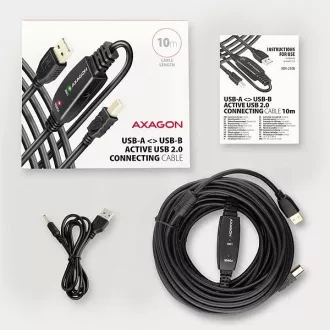 AXAGON ADR-210B, USB 2.0 A-M -> B-M aktives Patchkabel, 10m