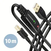 AXAGON ADR-210B, USB 2.0 A-M -> B-M aktives Patchkabel, 10m