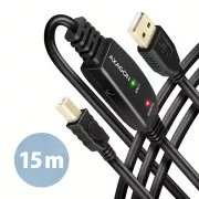 AXAGON ADR-215B, USB 2.0 A-M -> B-M aktives Patchkabel, 15m