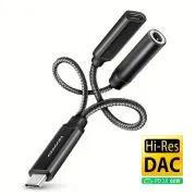 AXAGON ADA-HCPD, USB-C auf 3,5mm Klinke - Hi-Res DAC Audio Adapter, 384kHz/32bit, Stereo, PD 60W 3A