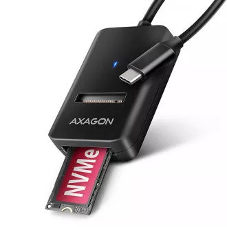 AXAGON ADM2-CM USB-C 10Gbps - M.2 NVMe & SATA SSD Adapter, USB-C 10cm Kabel